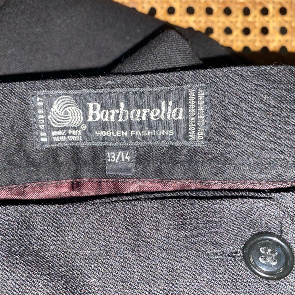 Barbarella Black 100% Pure Wool Pants